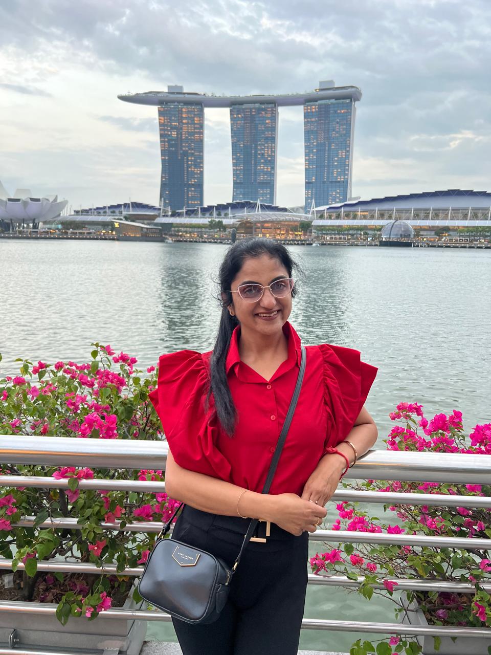 Bhaveshi Chhablani at Marina Bay in Singapore